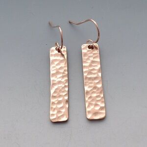 Hammered Brass Earrings
